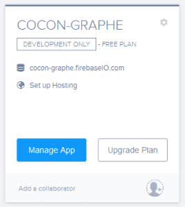 Firebase application cocon-graphe